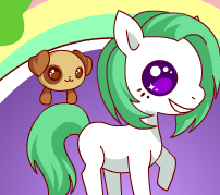 Barkley the Brown Puppy on Pony.PNG